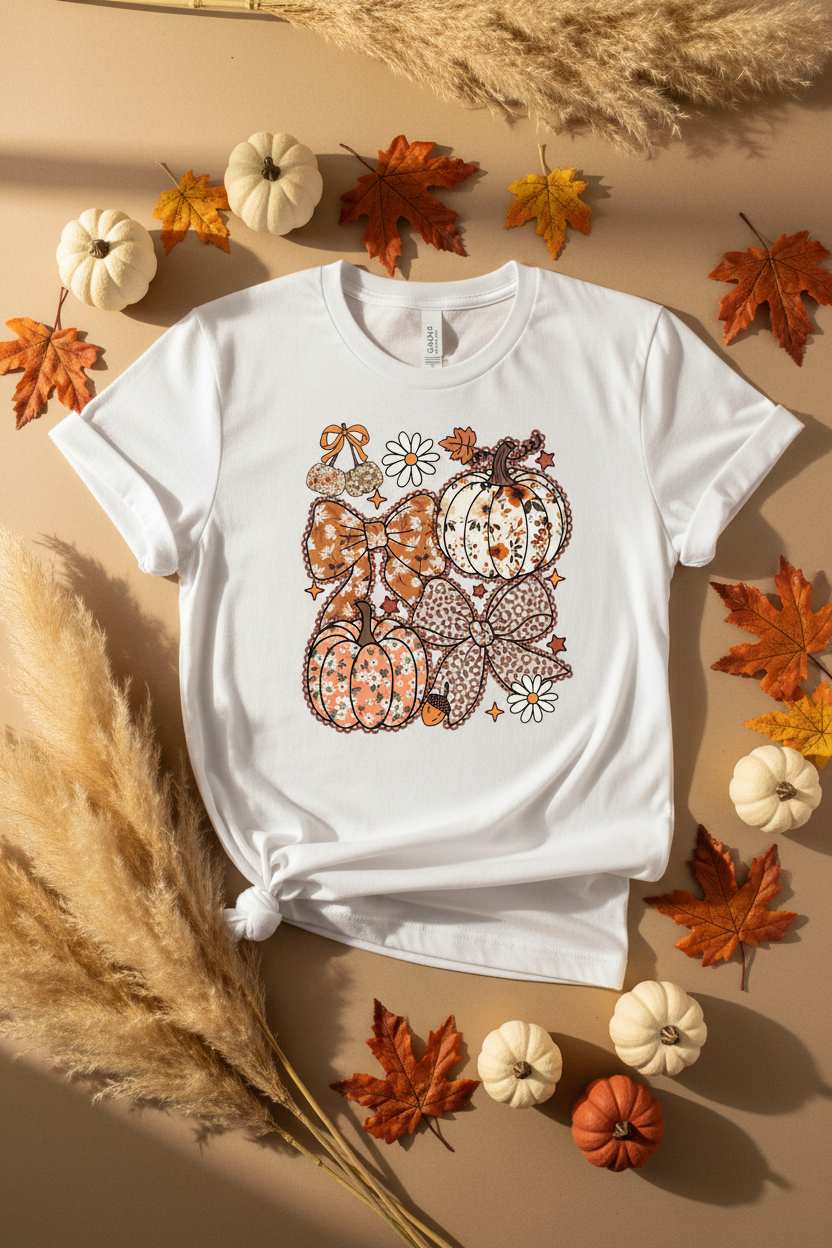 Boho Fall T-Shirt Flat Lay