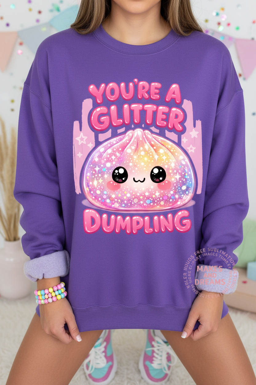 Glitter Dumpling suéter morado