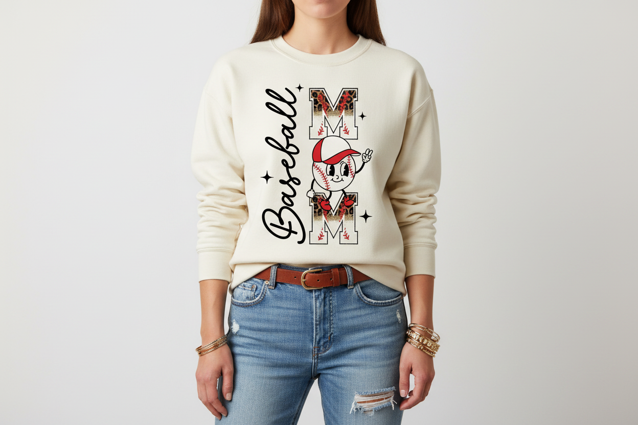Baseball Mom T-Shirt Lifestyle Photo