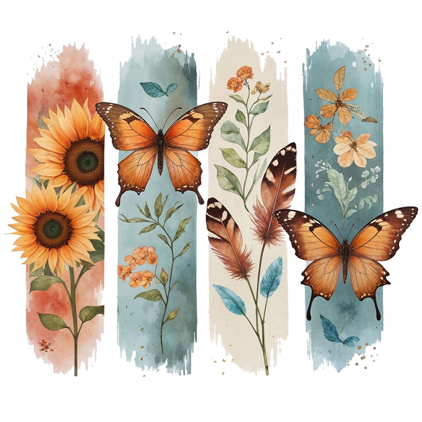 Butterfly Floral Watercolor Shirt