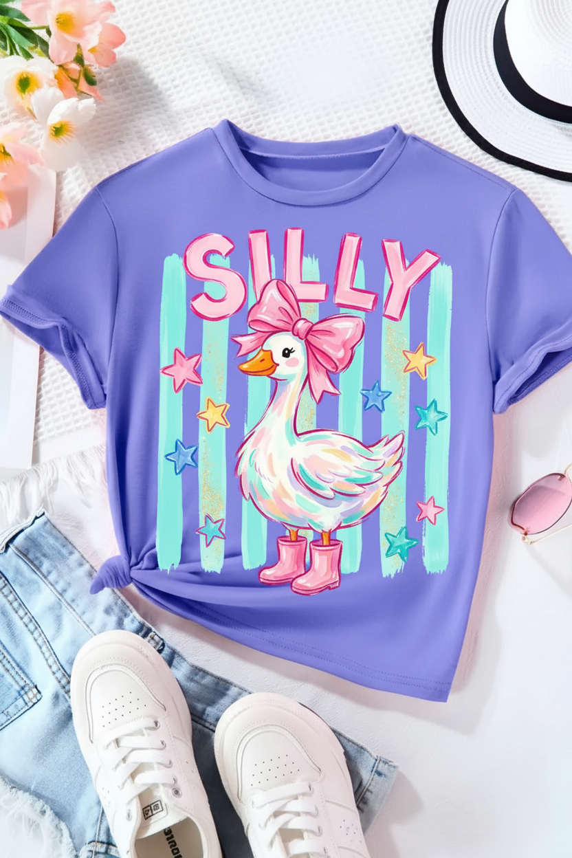 Silly Duck camiseta morada
