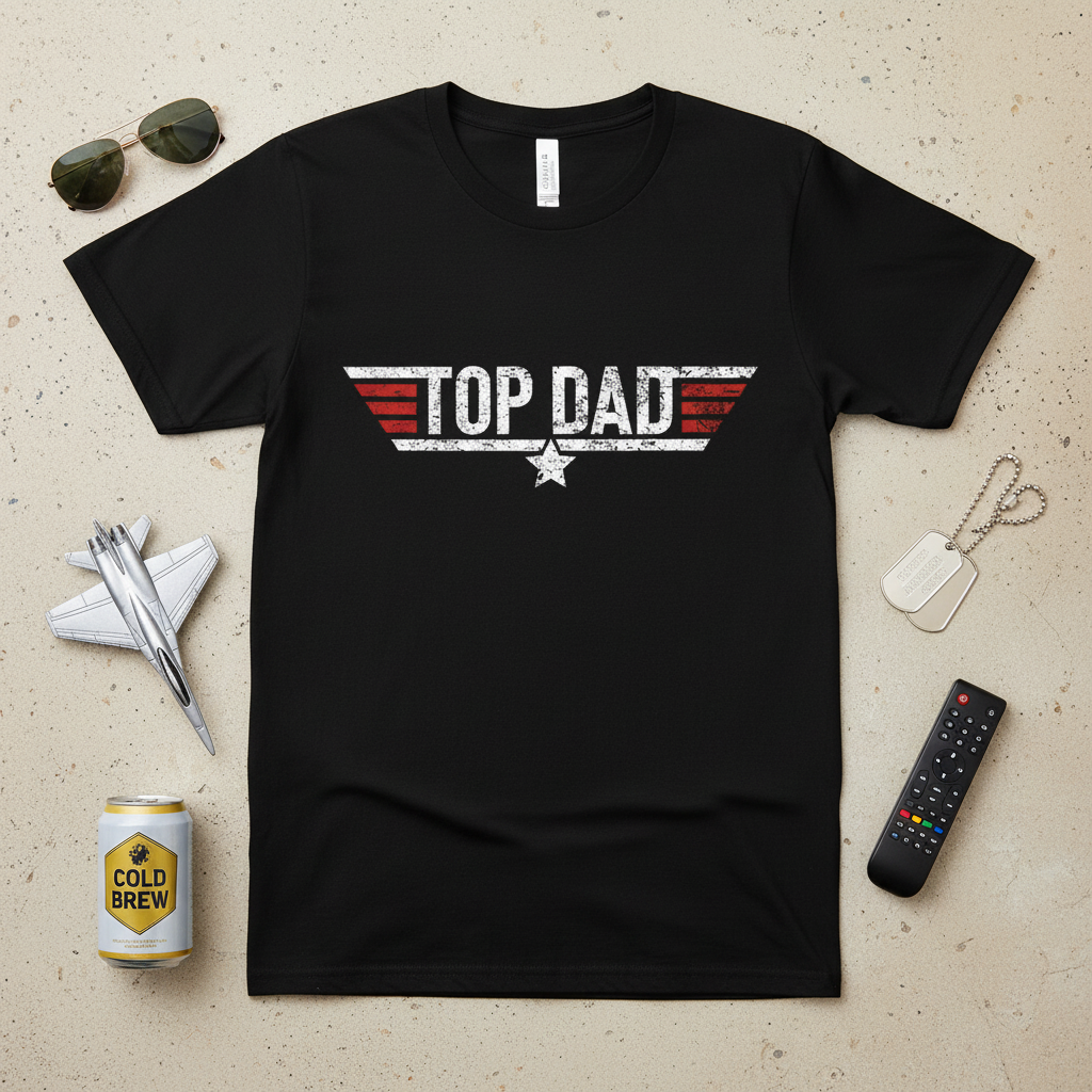 TOP DAD Camiseta Negra Fun