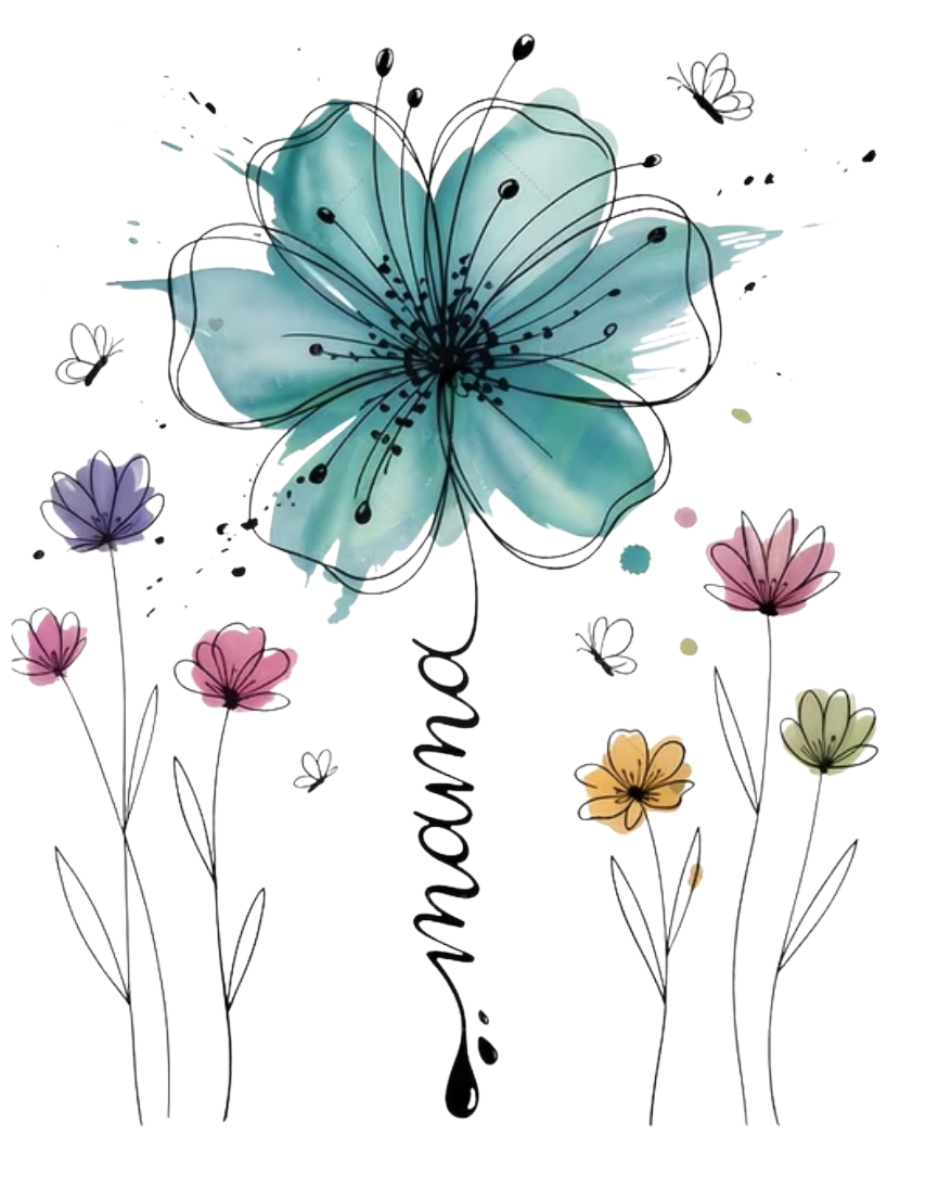 MAMA FLORAL- CLEAR FILM SCREEN PRINT