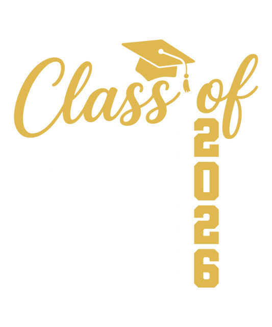 Class of 2026 Gold-CLEAR FILM SCREEN PRINT