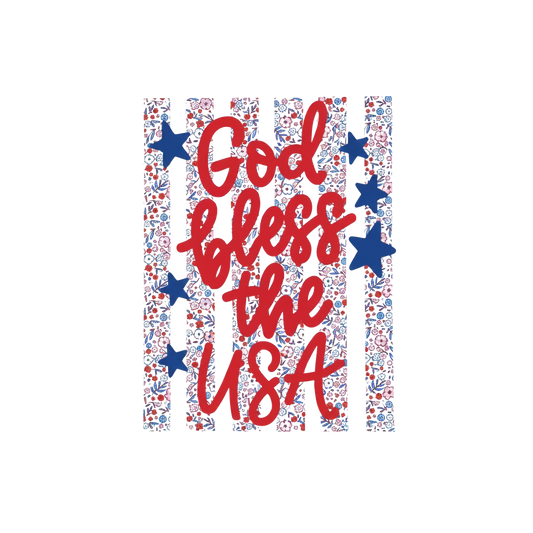 GOD BLESS THE USA-CLEAR FILM SCREEN PRINT