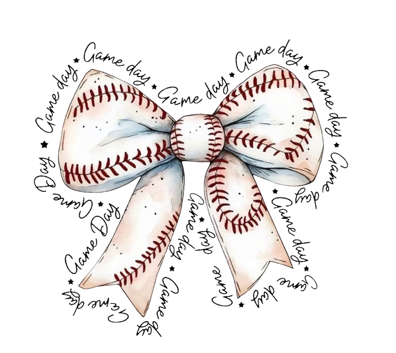 GAME DAY BOW- CLEAR FILM SCREEN PRINT