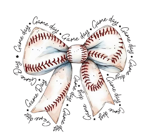 GAME DAY BOW- CLEAR FILM SCREEN PRINT
