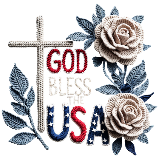 GOD BLESS THE USA-CLEAR FILM SCREEN PRINT