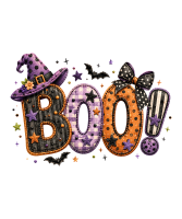 BOO Halloween Typography DTF Transfer