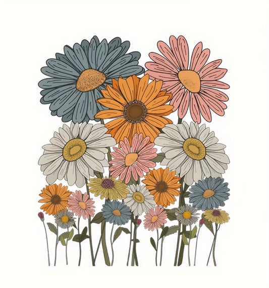 BEAUTIFUL FLORAL-CLEAR FILM SCREEN PRINT