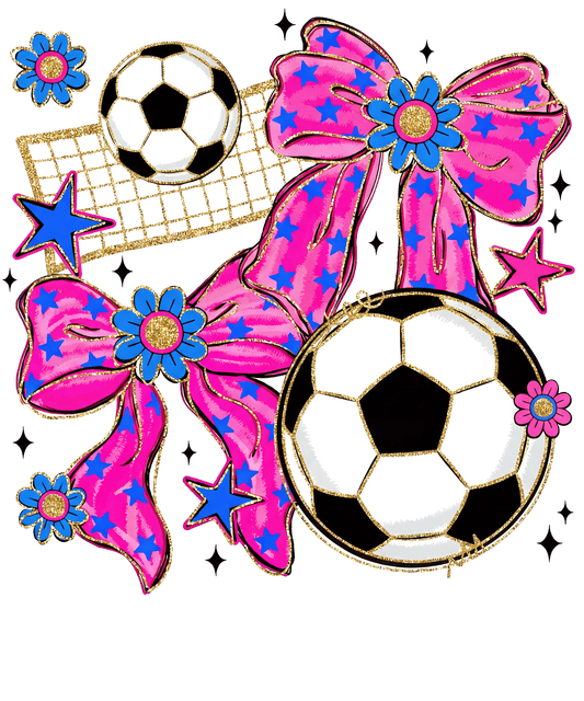 SOCCER- CLEAR FILM SCREEN PRINT