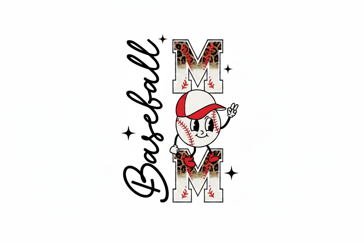 Baseball Mom DTF - Fondo Blanco
