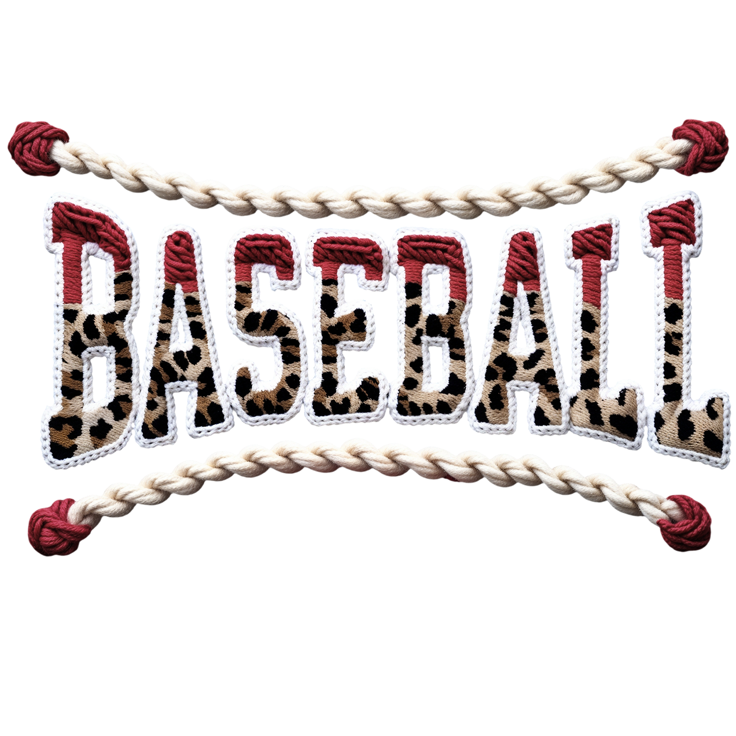 BASEBALL LEOPARD-CLEAR FILM SCREEN PRINT