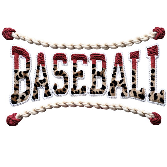 BASEBALL LEOPARD-CLEAR FILM SCREEN PRINT