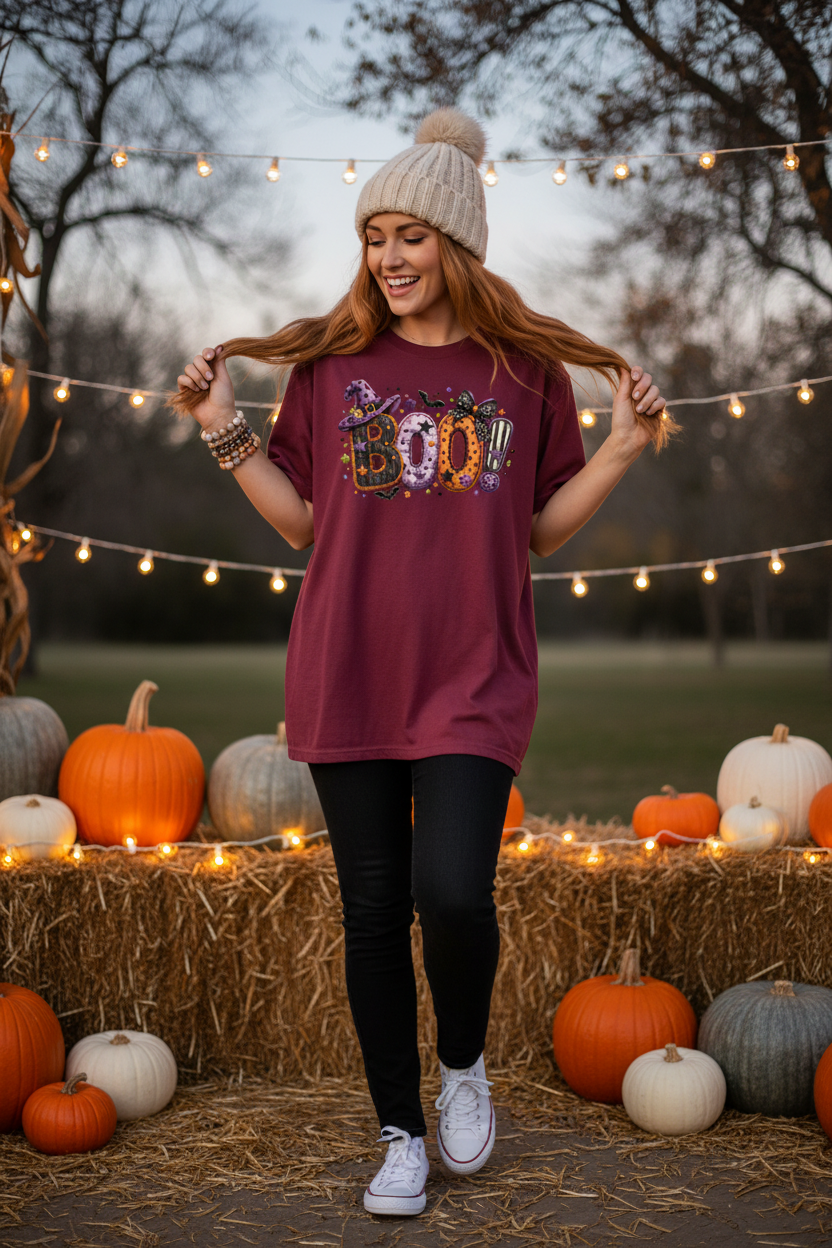 BOO Halloween Typography Model