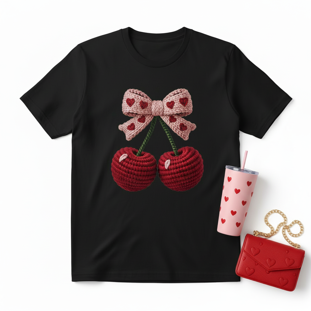Bow Cherry estilizada con accesorios