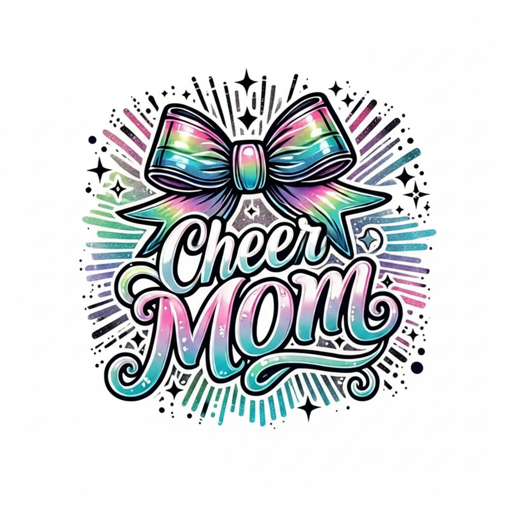 Cheer Mom DTF fondo blanco