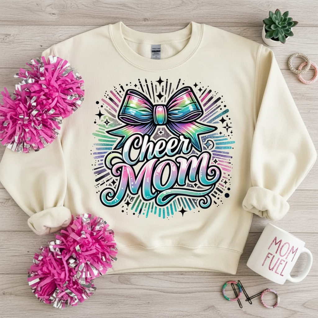 Cheer Mom Sweatshirt Crema