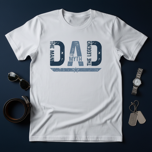 DAD The Man The Myth The Legend Camiseta Blanca