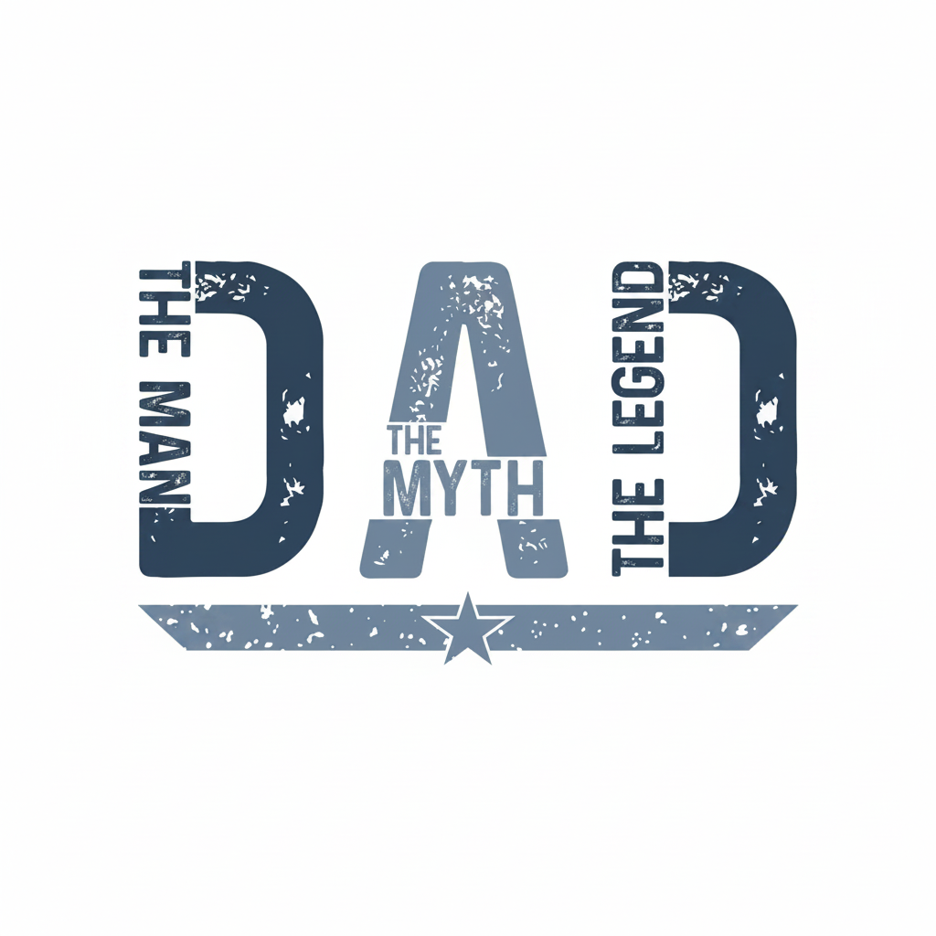 DAD The Man The Myth The Legend DTF fondo blanco