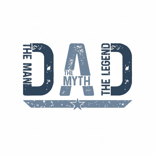 DAD The Man The Myth The Legend DTF fondo blanco