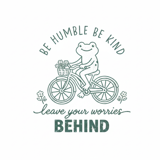 DTF Be Humble Be Kind Frog - Fondo Blanco