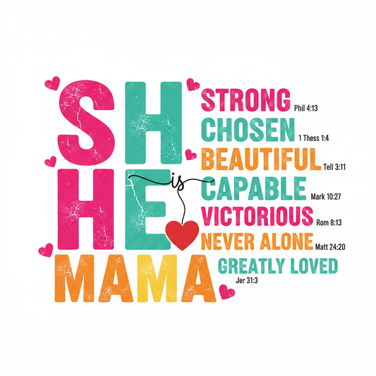 DTF She is Mama - Fondo Blanco