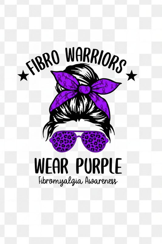 Fibro Warriors - lazos morado oscuro
