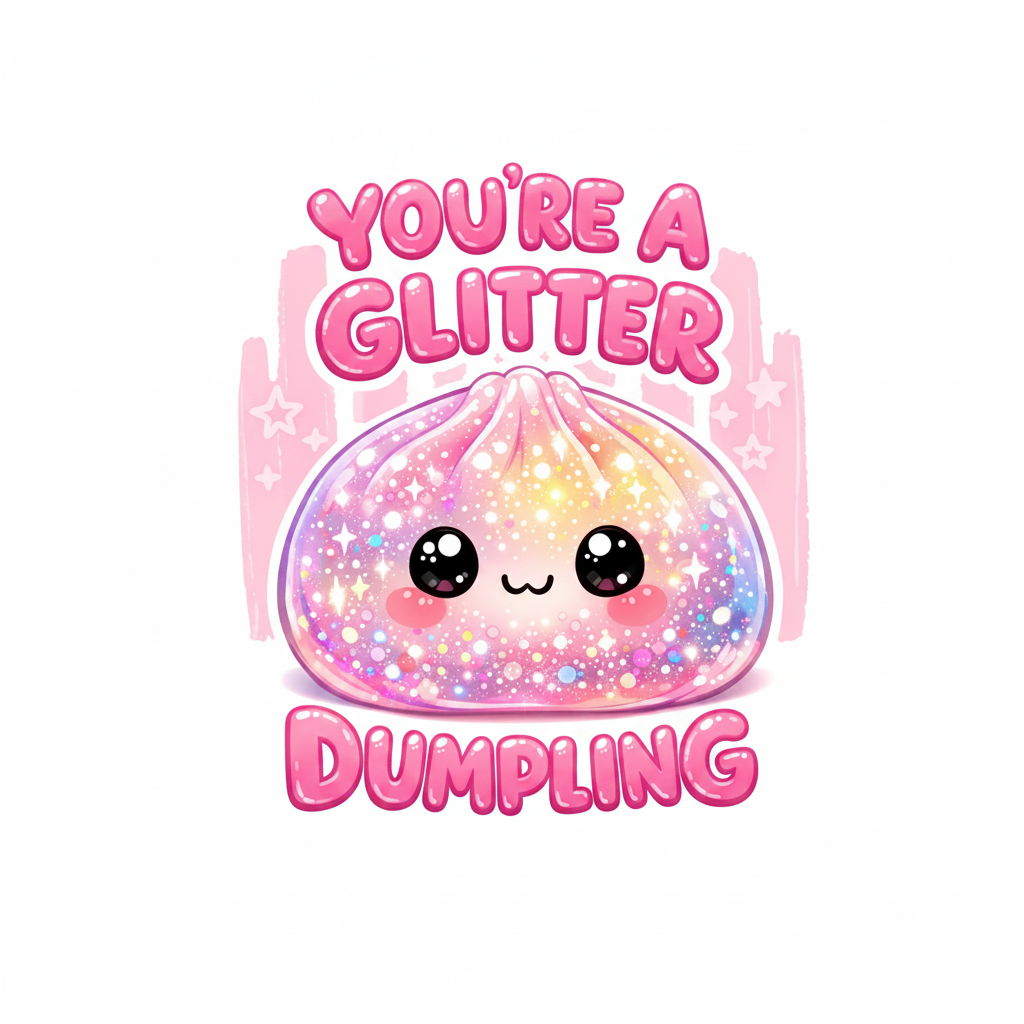 Glitter Dumpling DTF Transfer