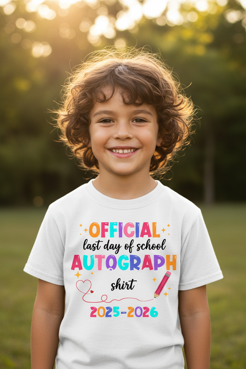 Niño con diseño del frente - Last Day of School