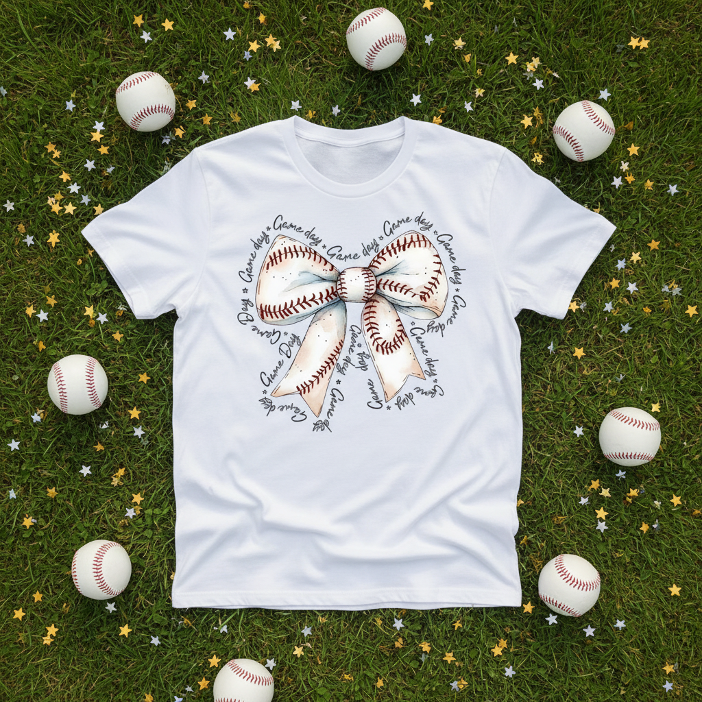 Game Day Bow T-Shirt Mockup