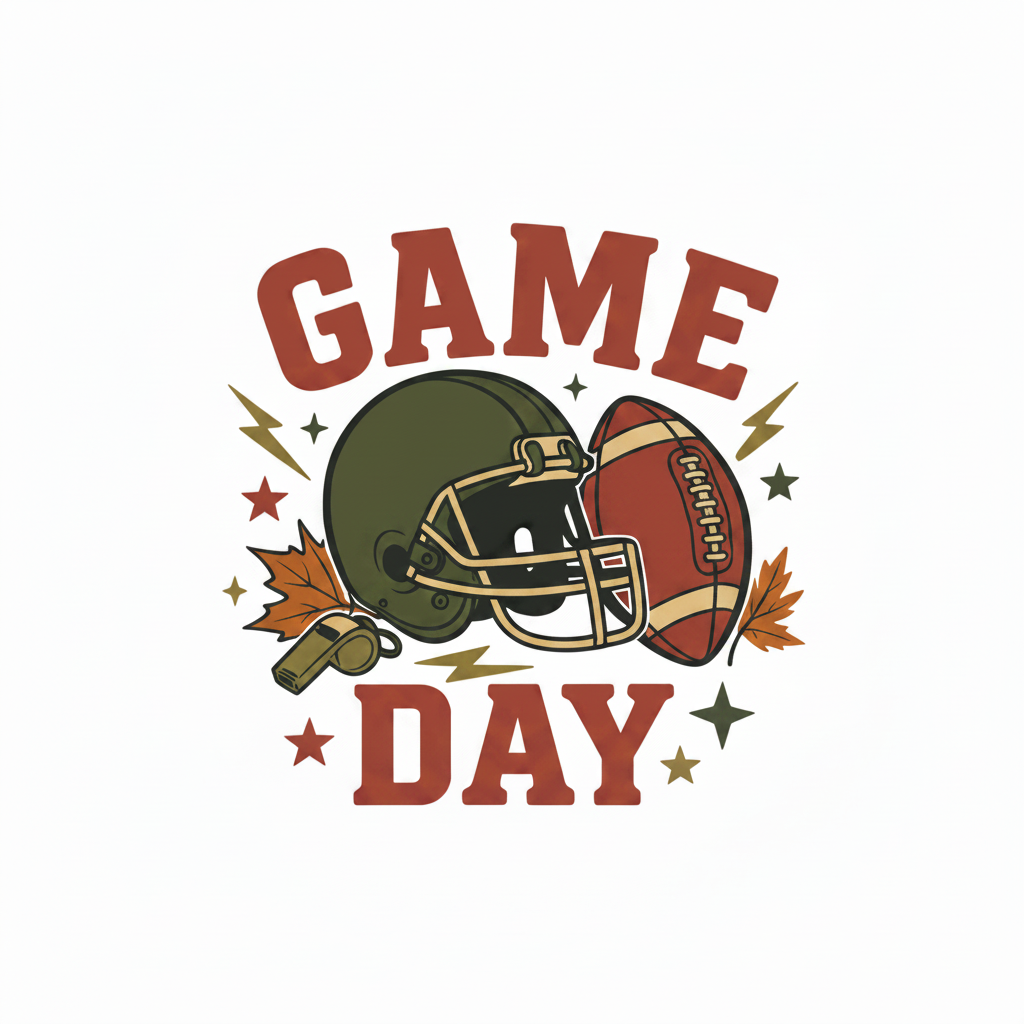 Game Day DTF Transfer - diseño acercado