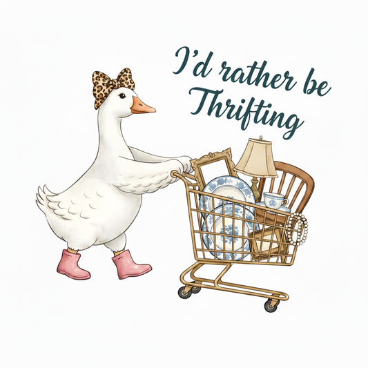 I'd Rather Be Thrifting - diseño acercado
