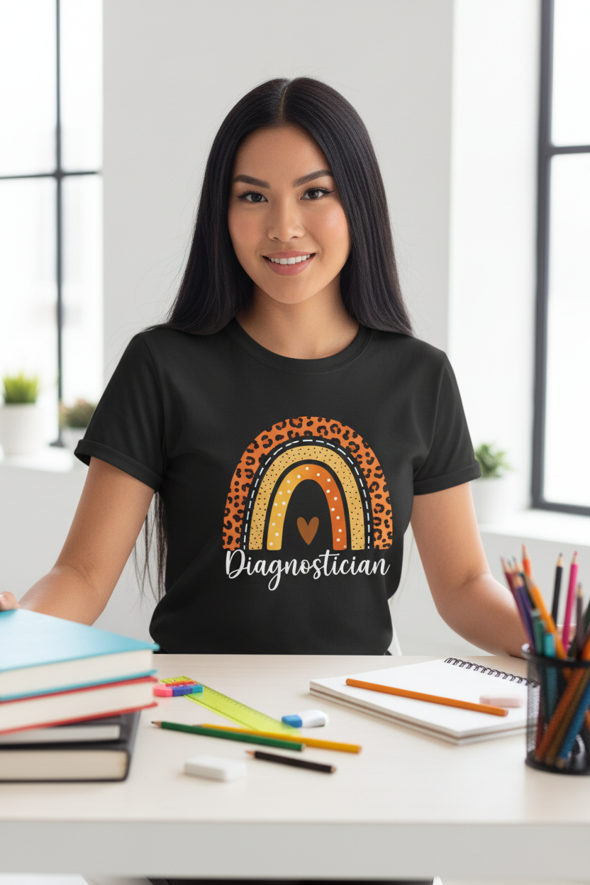 Diagnostician Rainbow Leopard T-Shirt lifestyle photo