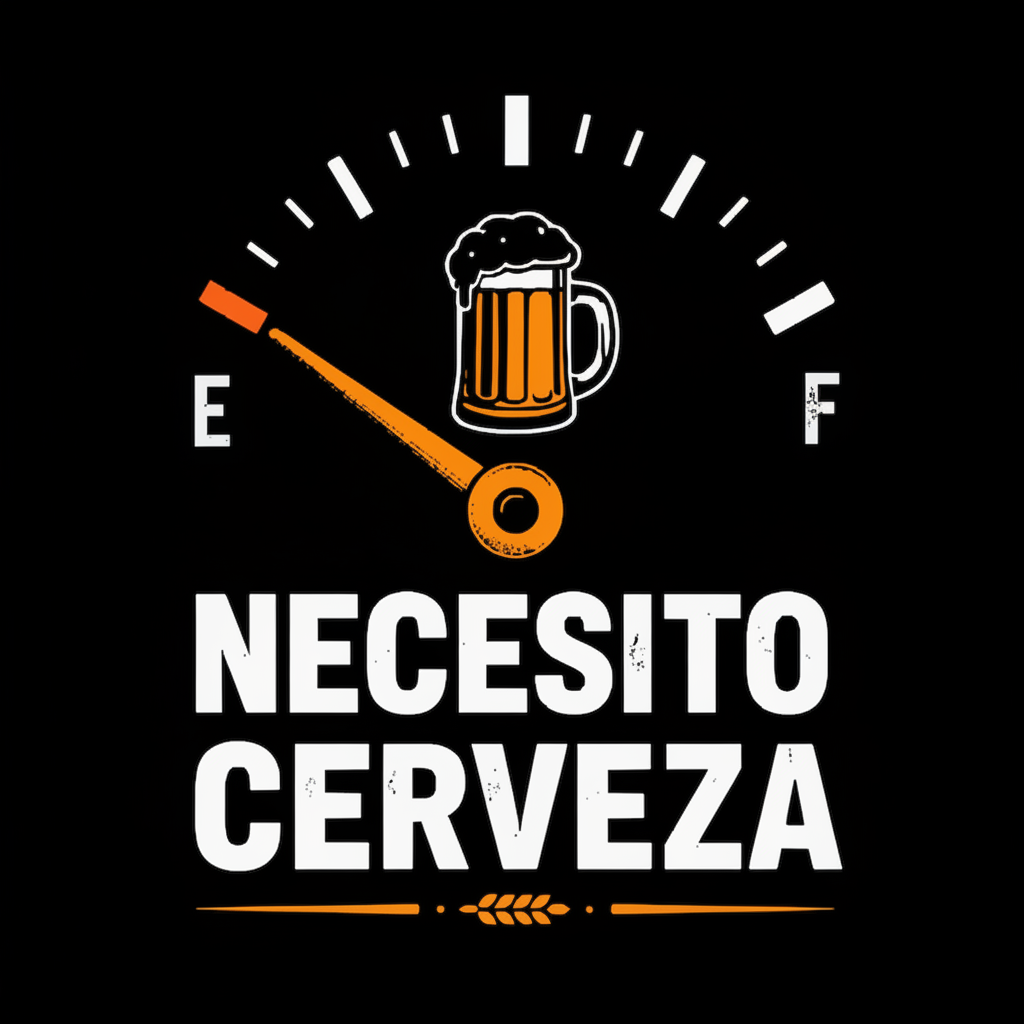Necesito Cerveza DTF fondo negro