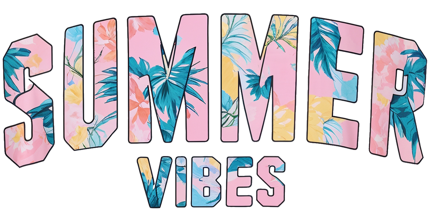 SUMMER VIBES-CLEAR FILM SCREEN PRINT