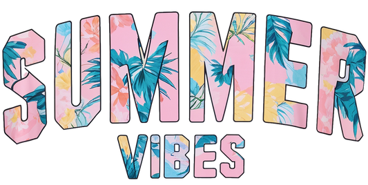SUMMER VIBES-CLEAR FILM SCREEN PRINT