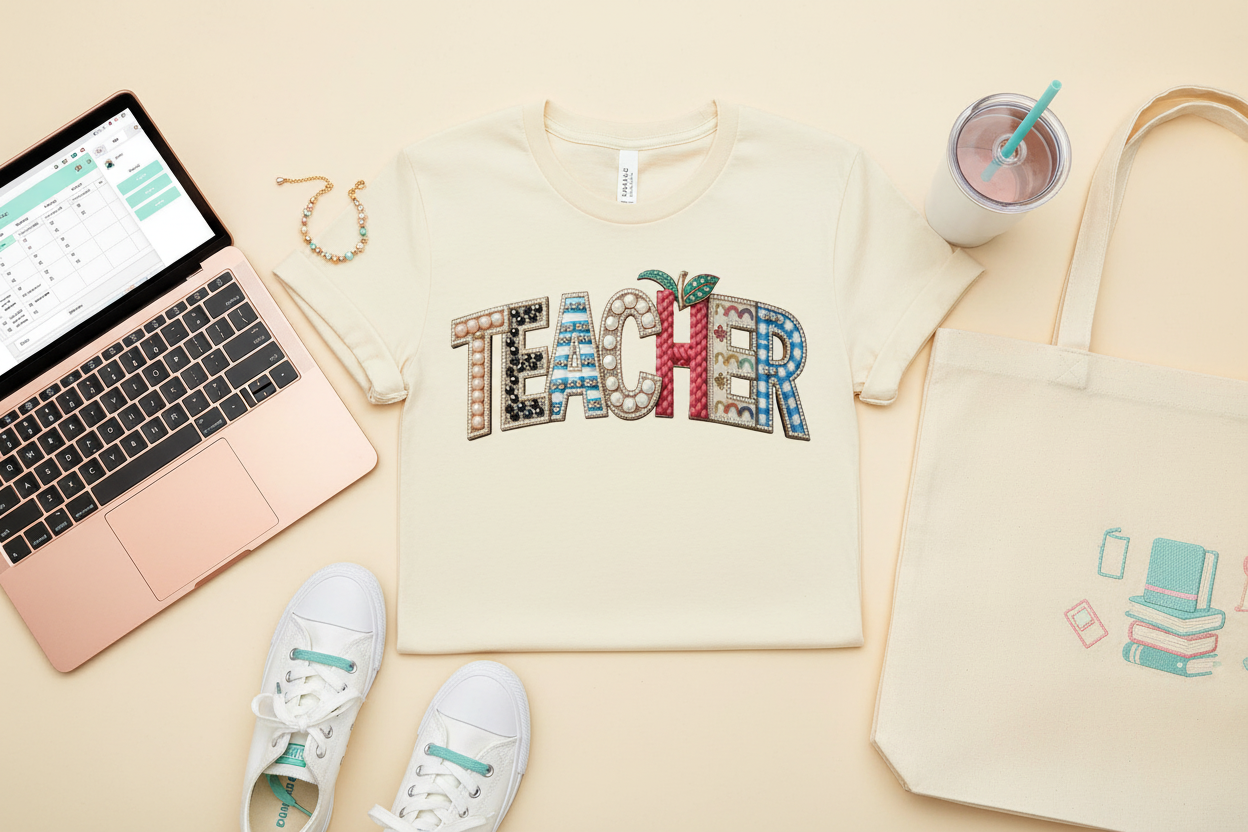 Teacher Lifestyle Flat Lay