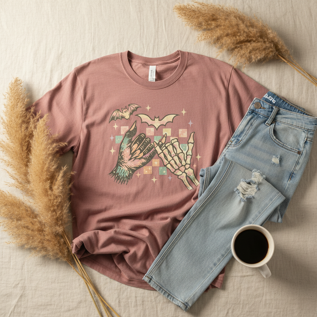 Zombie Shaka - Flat Lay con Jeans, Pajas y Café