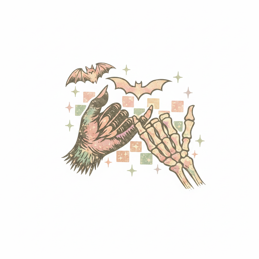 Zombie & Skeleton Shaka - DTF Fondo Blanco